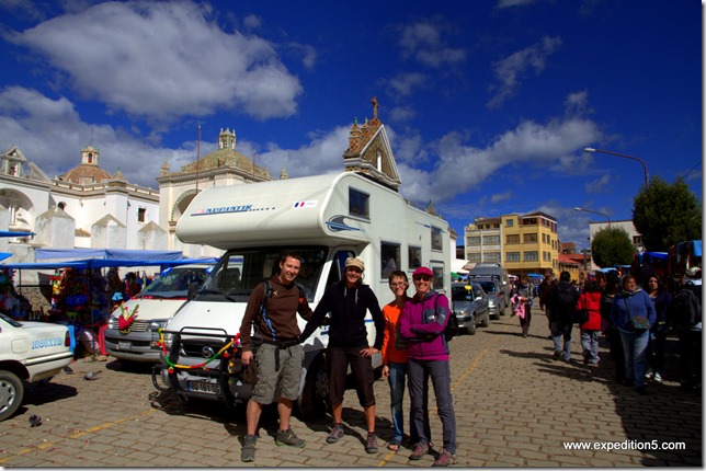 Rencontre avec des francais attirés par notre Macc... (Copacabana, Bolivie)